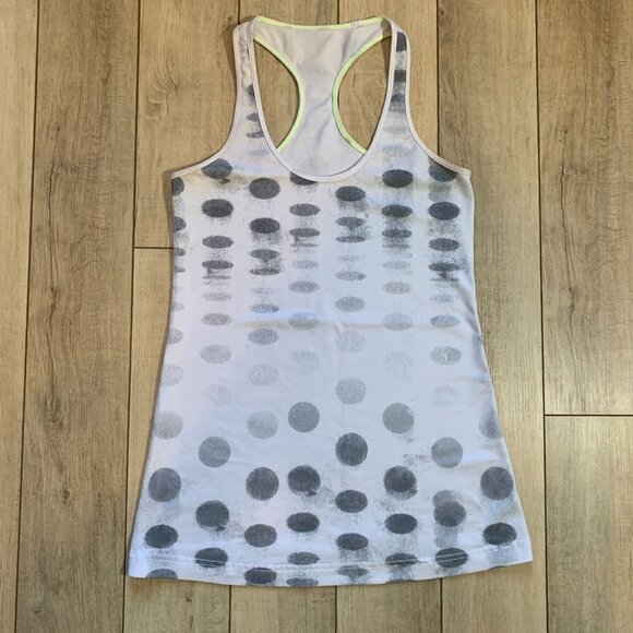 Lululemon Athletica Racer Back Polka Dot Tank Top Womens *See Measurements - Picture 1 of 6
